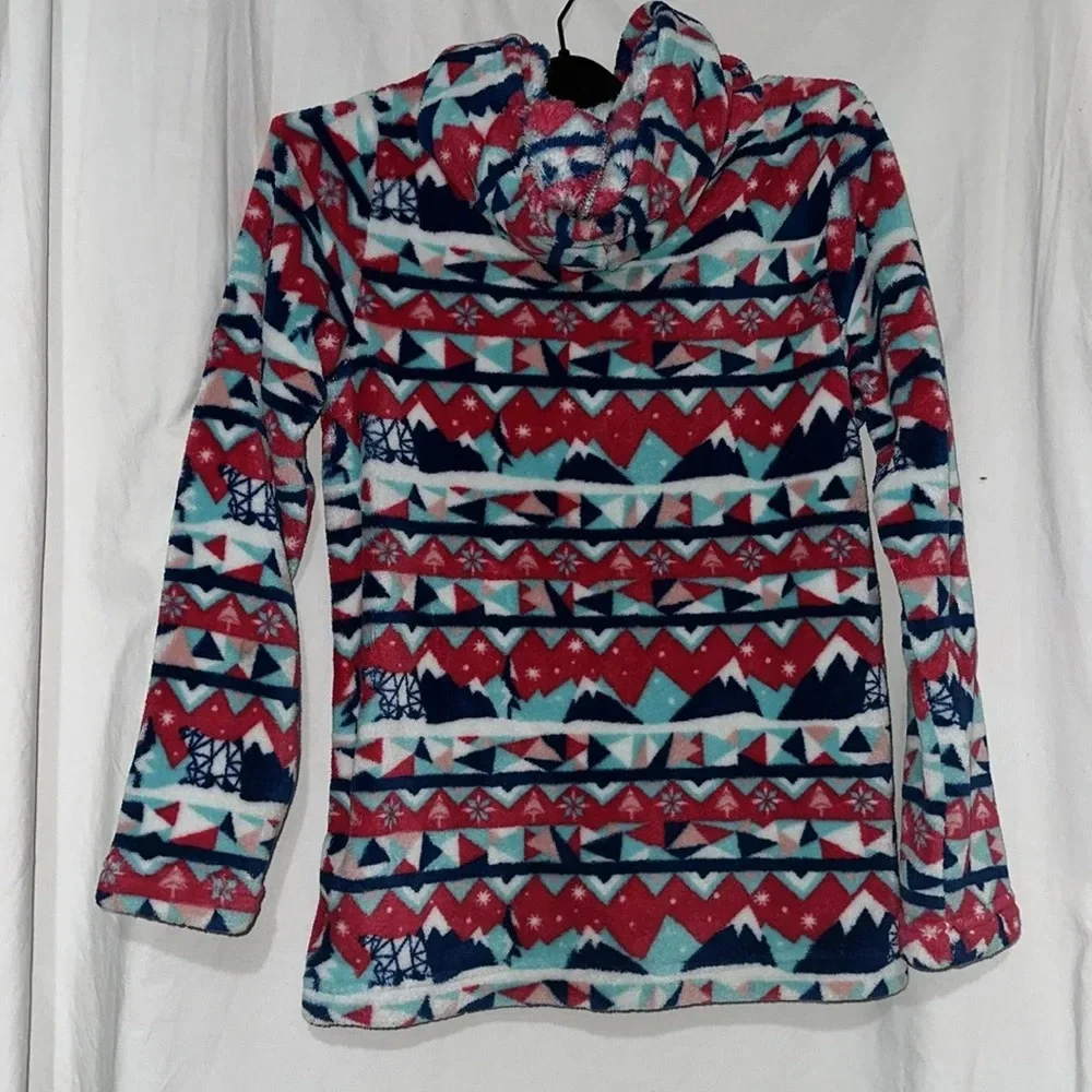 pink blue white southwestern print Outdoor Kids (Bass Pro) coat size large
